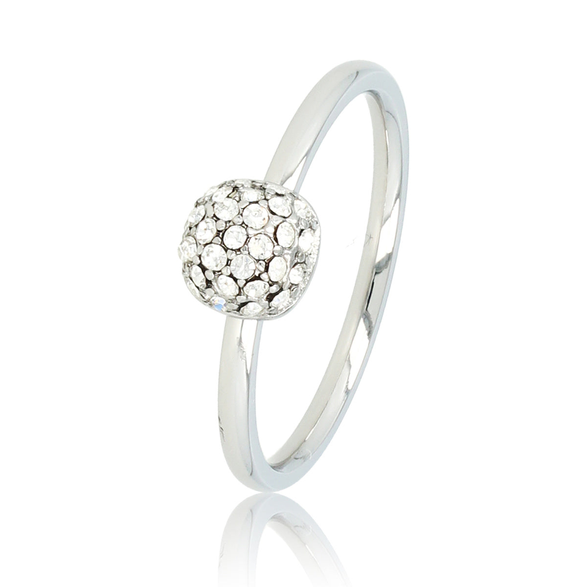 Zilveren ring met zirkonia - Minimalistisch Stainless steel design
