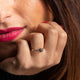 Ring zilver met groene zirkonia - minimalistisch Stainless steel