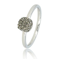 Ring zilver met groene zirkonia - minimalistisch Stainless steel