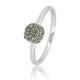 Ring zilver met groene zirkonia - minimalistisch Stainless steel