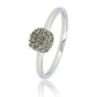 Ring zilver met groene zirkonia - minimalistisch Stainless steel