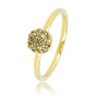 Gouden ring met groene zirkonia - Minimalistisch Stainless steel