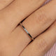 Minimalistische zilveren ring - drie fijne kristallen
