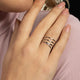 Silver-colored wrap ring - Statement ring