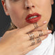Silver-colored wrap ring - Statement ring