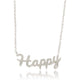 Silver Necklace with Happy Charm - Hypoallergenic Jewelry