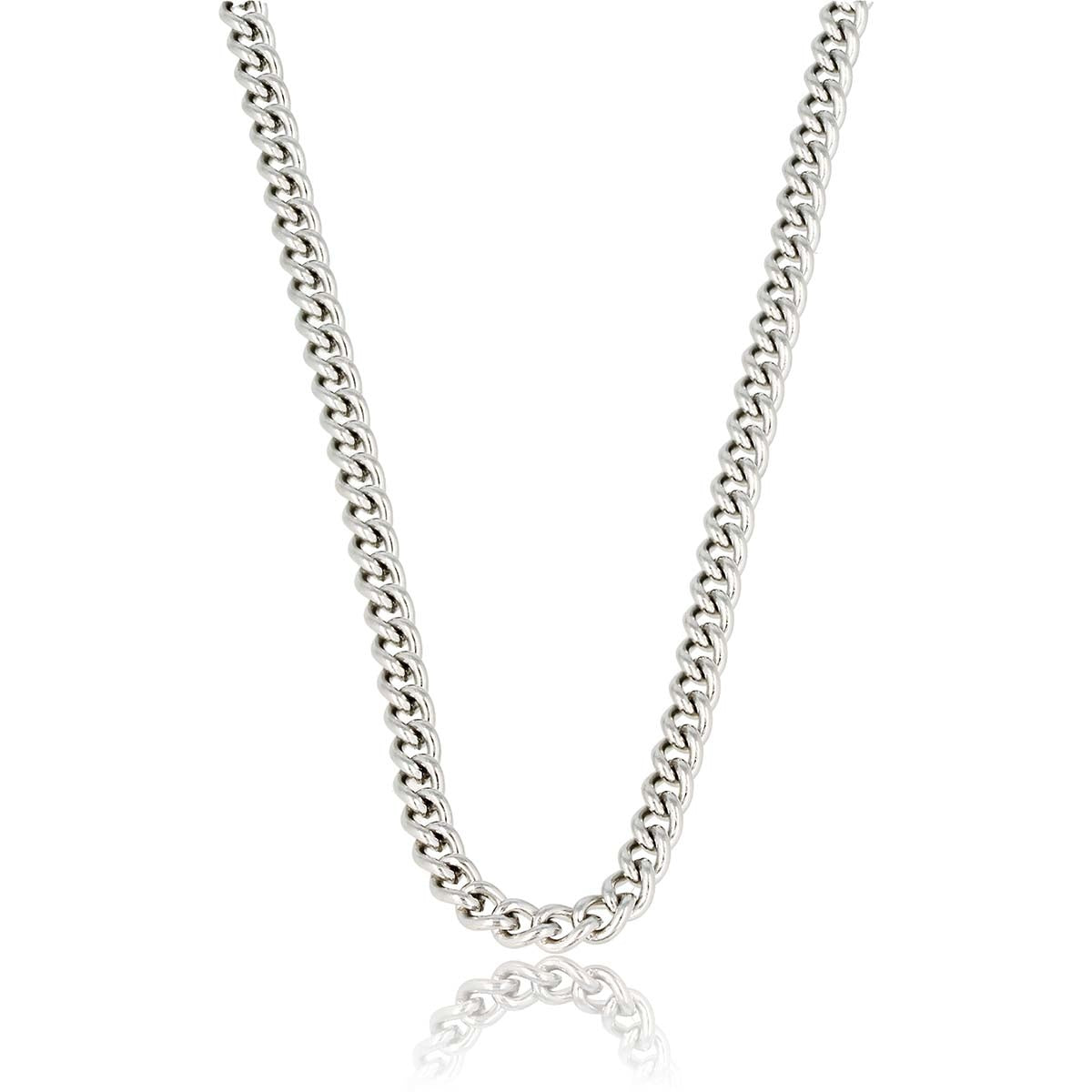 Tough silver necklace with 4 mm chunky links