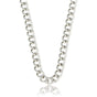 Stoere zilveren ketting met 6 mm grove schakels