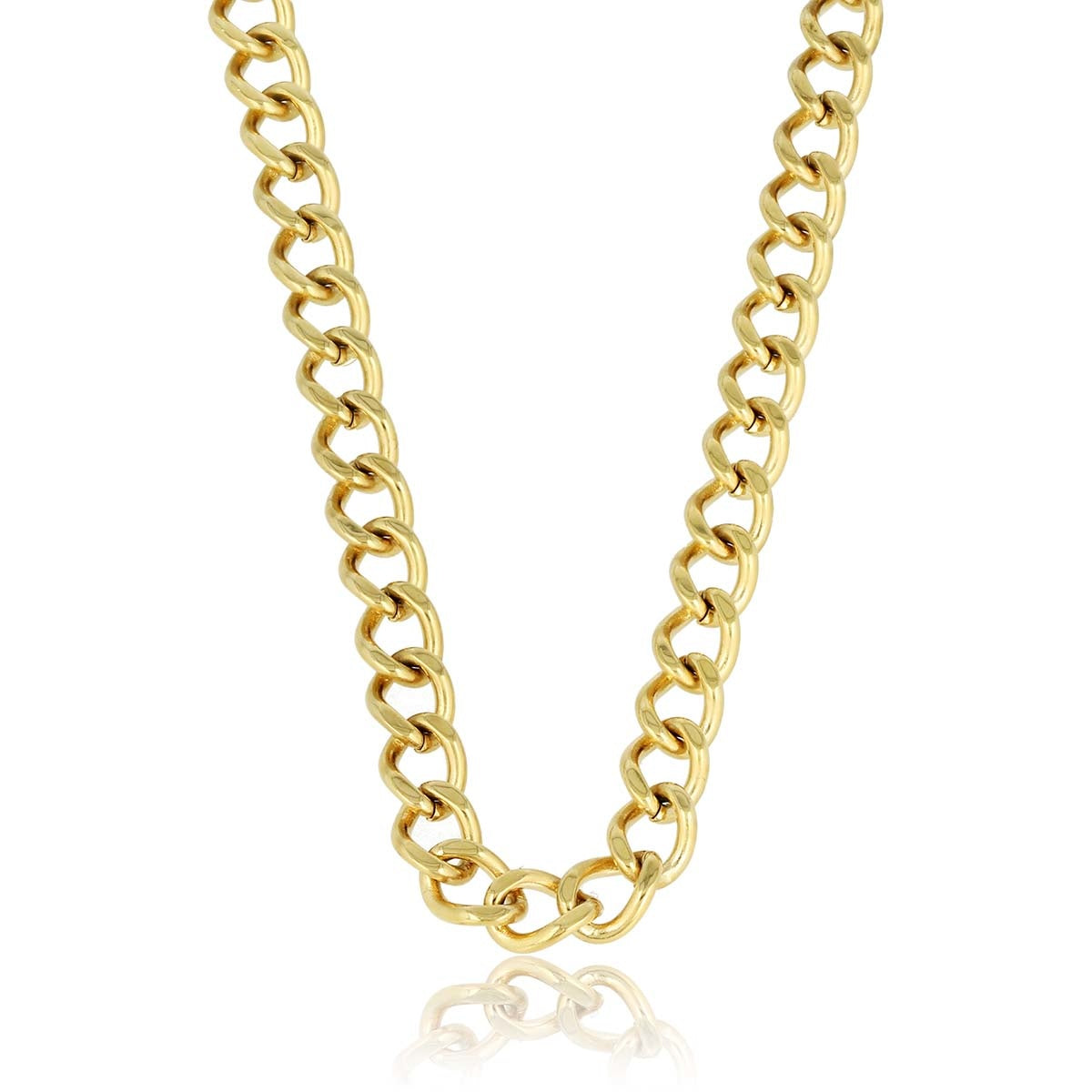 Gouden Ketting 6mm Grove Schakels Stoer Design
