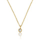 Gold Chain with Zirconia Crystal - Does Not Tarnish