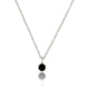 Silver Necklace with Black Zirconia Stone, Does Not Discolor