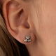 Crystal Silver Stud Earrings - Elegant and Unique