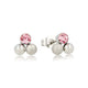 Pink Zirconia Silver Stud Earrings - Elegant and Unique