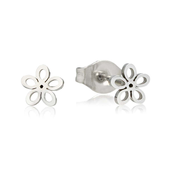 Stralende Zilveren Bloem Oorstekers - 6mm Elegantie