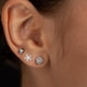 Strahlende Silberne Blumen-Ohrstecker - 6mm Eleganz