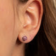 Pink Zirconia: Silver Stud Earrings 6mm
