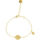 Verstellbares goldenes Mandala-Armband - Edelstahlbeschichtung