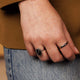 Facet geslepen zilveren ring - Elegant en combineerbaar