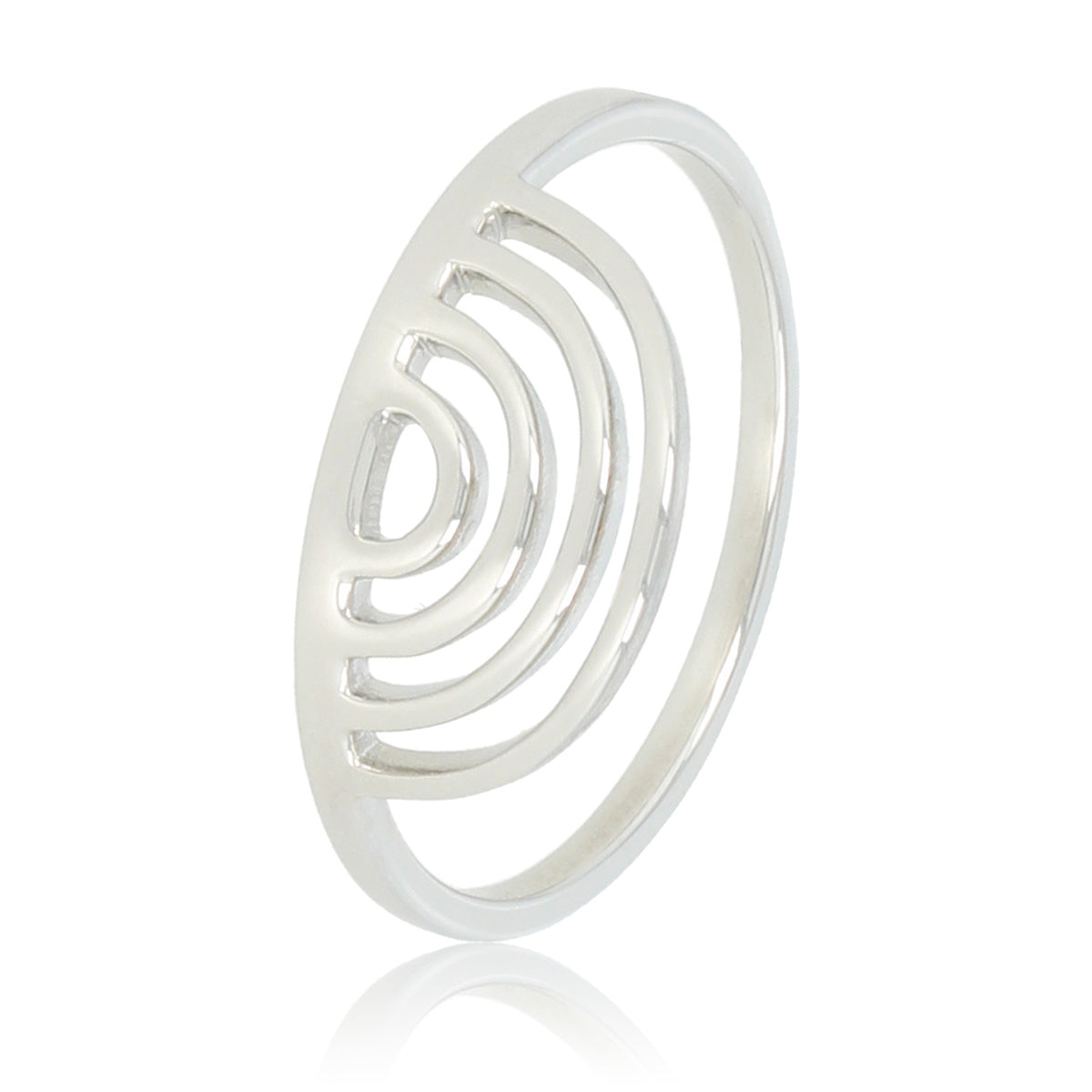 Sierlijke ring - Uniek design - Stainless steel halfronde bogen