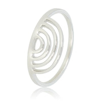 Sierlijke ring - Uniek design - Stainless steel halfronde bogen