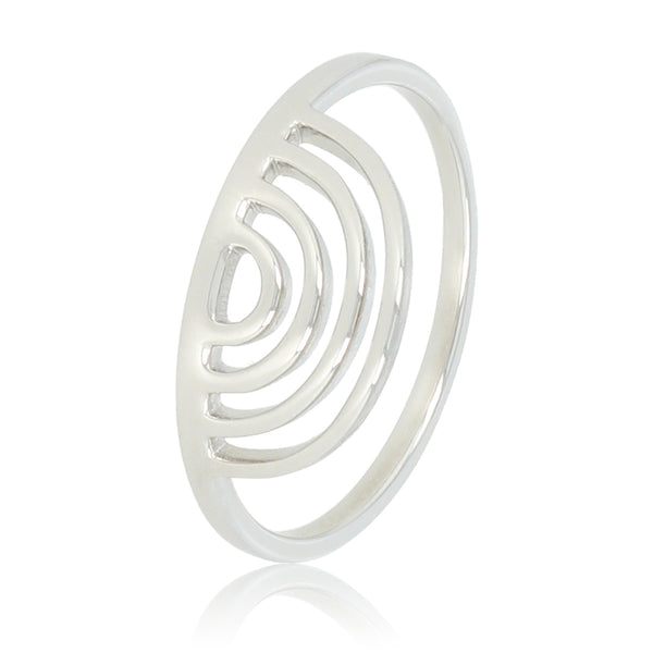Sierlijke ring - Uniek design - Stainless steel halfronde bogen