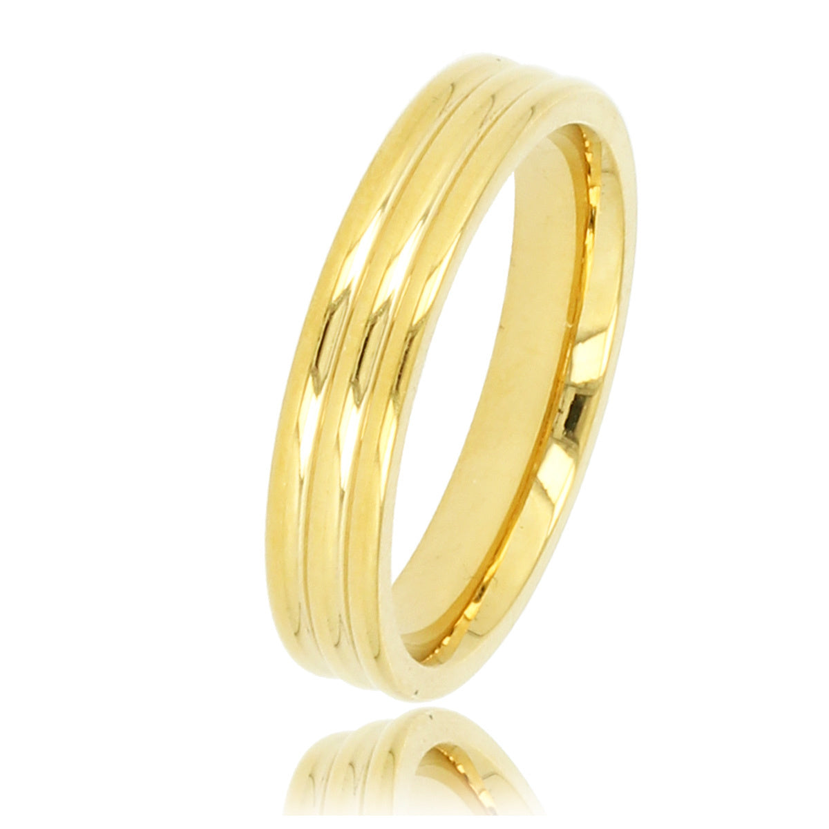 Golden stacking ring - Luxury appearance - 4mm wide