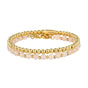 Gouden en Rose Quartz Armbanden Set - Edelstenen Sieraden