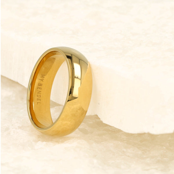 Gouden stapelring 6mm - Gladde aanschuifring - Veelzijdig