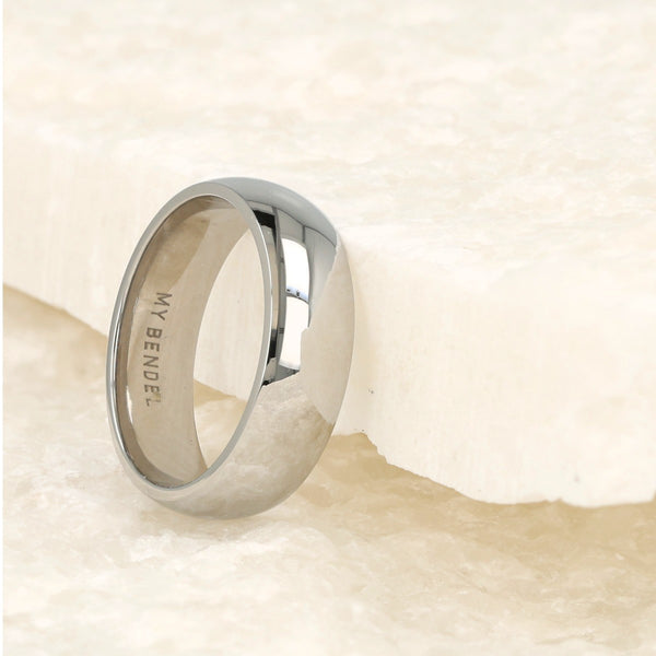 Gladde zilveren stapelring - 6 mm breed - veelzijdig