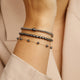 Silver Bracelet with Black Pearls - Mysterious Design