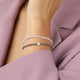 Silbernes Armband Rosa Perlen - Energie & Glück