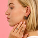 Gouden ring - Zwarte parel - Vintage rand