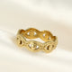 Goldener geflochtener offener Ring - Zeitloser Stil und Eleganz