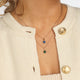 Gouden Ketting met Zeshoek Lapis Lazuli Hanger