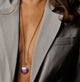 Boxkette 80cm mit Amethyst Herz