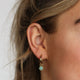 Hexagonal Golden Earrings with Amazonite Touch