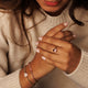 Elastische stainless steel Armband met Rose Quartz Bedel