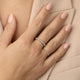 Minimalistische gouden ring - kleine witte parels