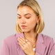 Gouden Schakelketting met Roze Parels