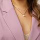 Gold link chain with freshwater pearl