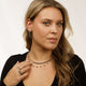 Silver Earrings with Black Pearl Elegance