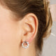 Silver Earring with Radiant White Pearl 13mm