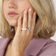 Unbreakable ceramic ring - peach - 6 mm wide