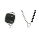 Zilveren ring en ketting met Onyx, symbool voor wijsheid en logica. Ontdek de elegantie van My Bendel.