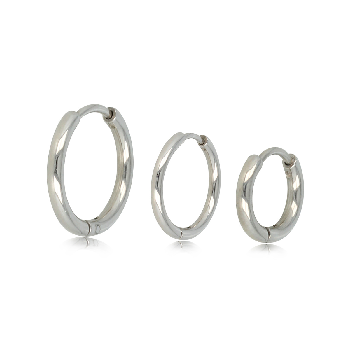 Elegant Trio: Diverse Silver Earrings Set