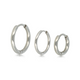 Elegant Trio: Diverse Silver Earrings Set