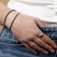 Silbernes Damenarmband mit 4mm Edelstahlperlen