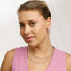 Silver Link Chain with Pink Pearls