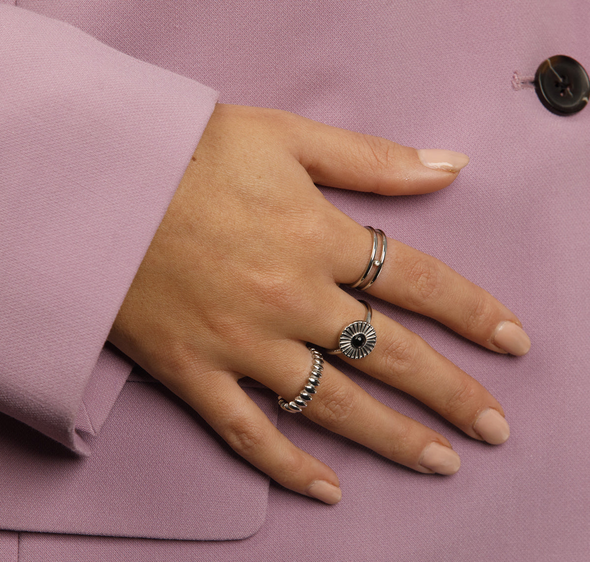 Zilveren ring met zonnetje - Onyx edelsteen - Innerlijke kracht