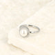 Silver vintage ring - White pearl - Timeless elegance
